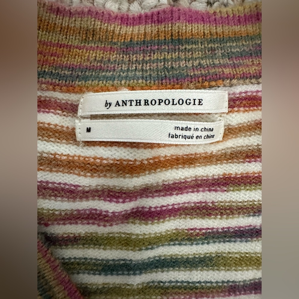 Anthropologie striped Tunic with Relaxed Oversized Fit long sleeve size M - Picture 6 of 10